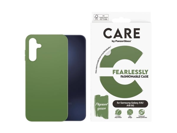 CARE by PanzerGlass - Baksidedeksel for mobiltelefon - termoplast-polyuretan (TPU) - grønn - for Samsung Galaxy A15, A15 5G