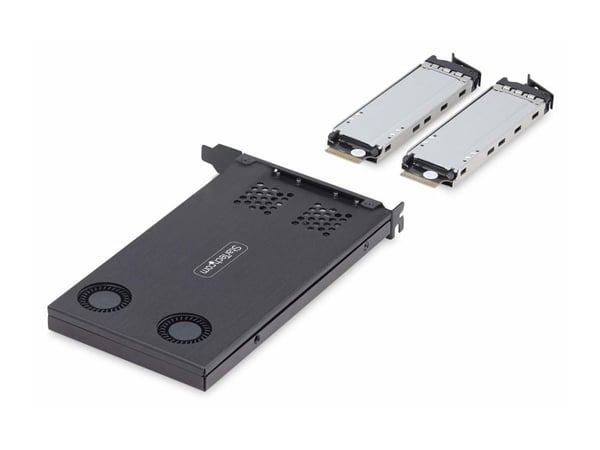 StarTech.com 2M2-REMOVABLE-PCIE, emolevy, musta, M.2, M.2, 2 tuuletinta, 128 Gbit/s.