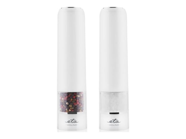 ETA | Salt og pepperkvern | Molino ETA092890000 | Elektrisk | Kroppsmateriale Plast | AAA | Hvit