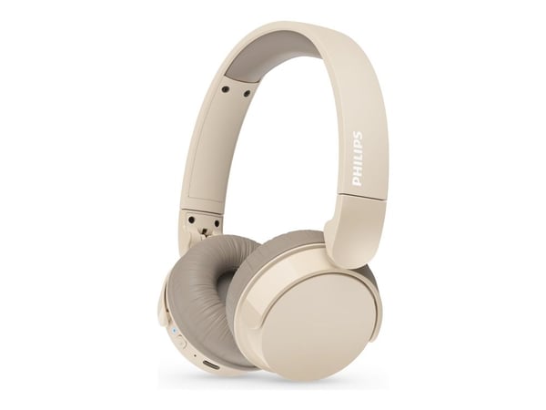 Philips TAH3209BG - Hodetelefoner med mikrofon - over-øret-montering - Bluetooth - trådløs - beige
