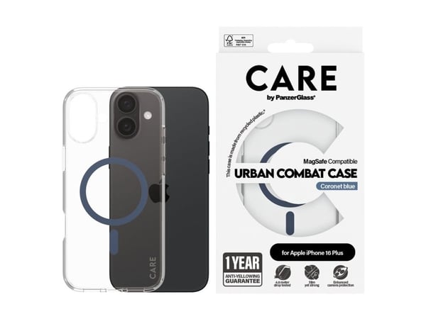 CARE by PanzerGlass Urban Combat - bakdeksel til mobiltelefon - MagSafe-kompatibilitet - termoplastisk polyuretan (TPU), polykarbonat (PC), oleofob...
