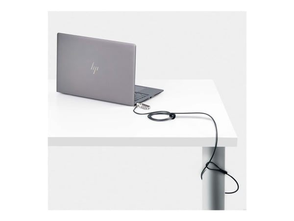 Startech Slim Lock K-Slot Compatible, 6.6ft Combination Locking Cable - Sikkerhetskabellås - svart og sølv - 2 m - TAA-samsvar