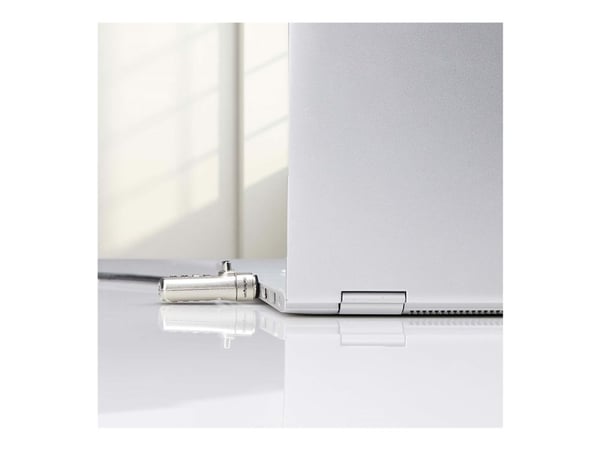 StarTech.com Nano Slot Compatible 6.6ft (2m) Cable Lock, Laptop Security - Lås för säkerhetskabel - svart & silver - 2 m
