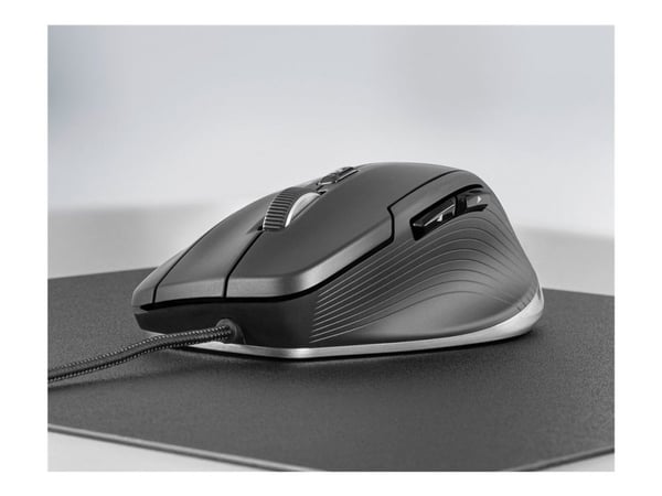 3Dconnexion CadMouse Compact - Mus - ergonomisk - høyrehendt - optisk - 7 knapper - kablet - USB