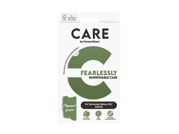 CARE by PanzerGlass - Baksidedeksel for mobiltelefon - termoplast-polyuretan (TPU) - grønn - for Samsung Galaxy A15, A15 5G