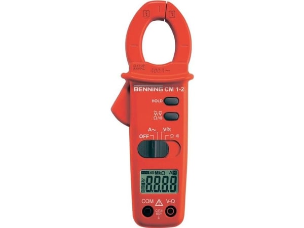 Benning 044062 strømtang hånd-multimeter digital CAT III 600 V visning (counts): 2000