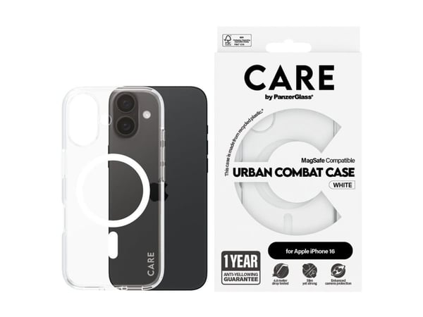 CARE by PanzerGlass Urban Combat - Baksidedeksel for mobiltelefon - MagSafe-samsvar - termoplast-polyuretan (TPU), polykarbonat (PC), oleofobisk be...