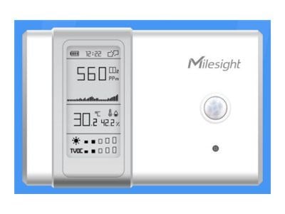 Milesight AM100 Series AM104 - Luftkvalitetssensor - innendørs - trådløs - LoRaWAN - 868 MHz