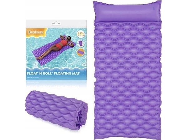 Bestway 213 cm uppblåsbar madrass rullbar 44020