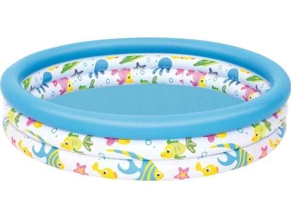 Bestway oppblåsbar barnebasseng/vannlek 122 cm dyr/safari 51226