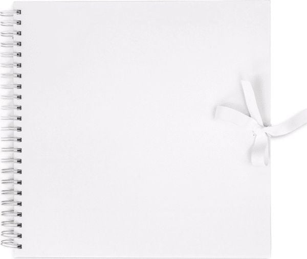 Dalprint album for dekorasjon 20,5 cm x 20,5 cm - hvit (40 kartongark) |