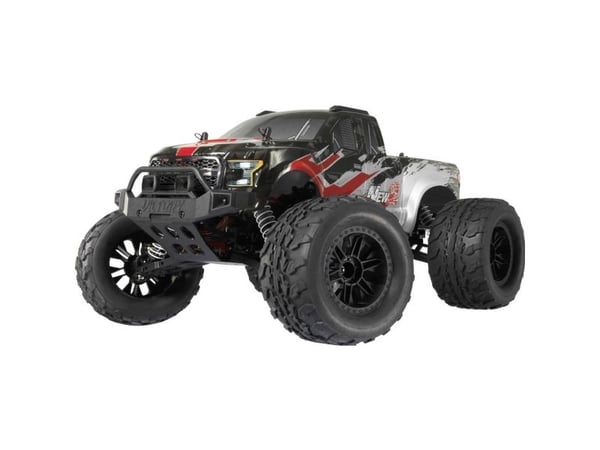 Reely NEW2 Super Combo V2 Børstet 1:10 RC-modell bil elektrisk monstertruck firehjulsdrift (4WD) 100 % RtR 2,4 GHz inkludert batteri, lader og send...
