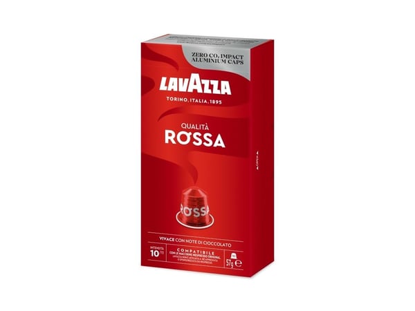 Lavazza Qualità Rossa, Kaffe kapsyl, Espresso, Middels brent, Nespresso, 10 kopper, 10/13