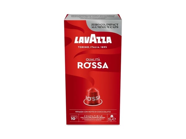 Lavazza Qualità Rossa, Kaffe kapsyl, Espresso, Middels brent, Nespresso, 10 kopper, 10/13