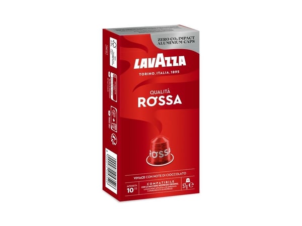 Lavazza Qualità Rossa, Kaffe kapsyl, Espresso, Middels brent, Nespresso, 10 kopper, 10/13