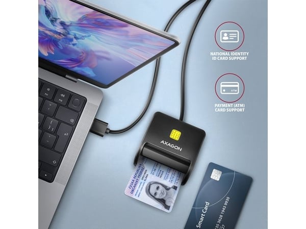 AXAGON CRE-SM3N reader Smart card USB 1.3m cable