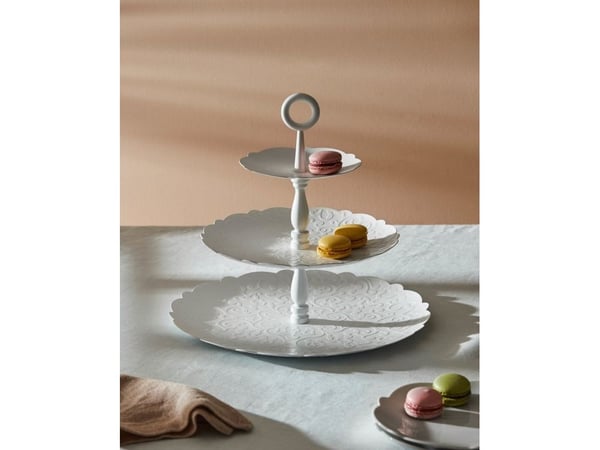 Alessi MW52/3 Kledd for X-Mas kakestativ laget av rustfritt stål med relieffdekor, stål (MW52/3)