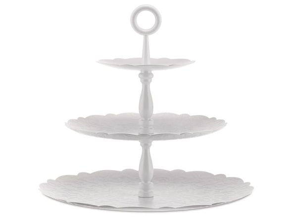 Alessi MW52/3 Kledd for X-Mas kakestativ laget av rustfritt stål med relieffdekor, stål (MW52/3)