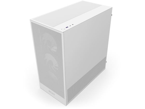 NZXT H series H5 Flow RGB - Mid tower - utvidet ATX (E-ATX) - sidepanel med vindu (herdet glass) - ingen strømforsyning - hvit - USB/lyd