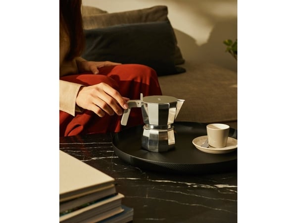 Alessi Moka, Mokkagryte, 0,15 l, Grå, Aluminium, 3 kopper, 90 mm