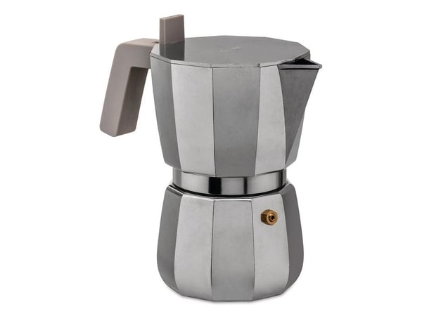 Alessi Moka, Mokkagryte, 0,15 l, Grå, Aluminium, 3 kopper, 90 mm