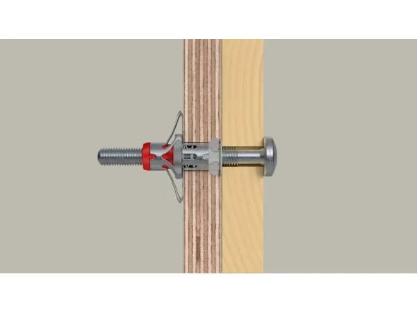 Fischer DuoHM 4 x 55 S PH TX, Veggplugg, Grå, Torx, TX20, 4 mm, 55 mm