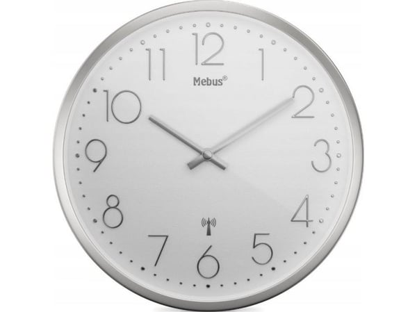 Mebus 19776 radio wall clock Silver/white
