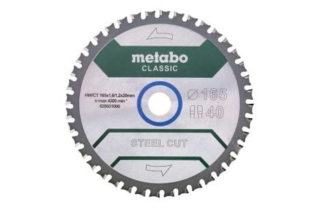 Metabo STEEL CUT CLASSIC 628651000 sirkelsagblad 165 x 20 x 1,2 mm antall tenner: 40 1 stk (628651000)