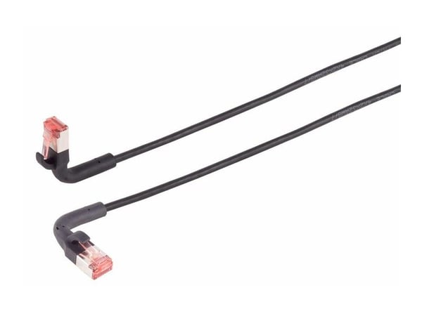 Lanview Flex-Angle - Patch-kaapeli - RJ-45 (uros) – RJ-45 (uros) - 5 m - 3,6 mm - U/FTP - CAT 6a - kierteetön - musta