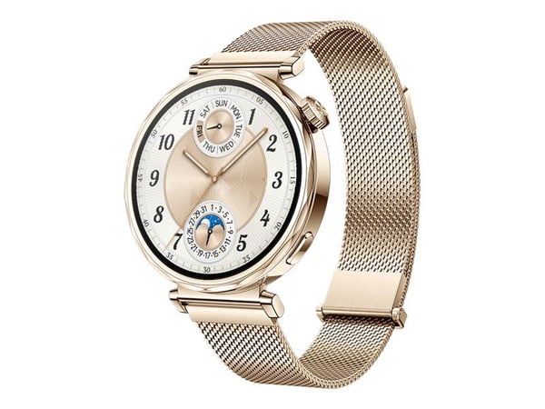 Huawei Watch GT 5 - 41 mm - rustfritt stål - smartklokke med milaneserstropp - håndleddstørrelse: 130-190 mm - display 1.32" - NFC, Bluetooth - 72 g