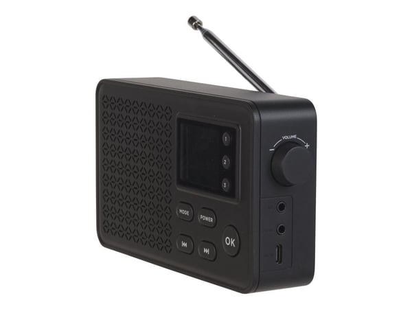 DENVER DAB-57 - Bärbar DAB-radio - 10 Watt - svart