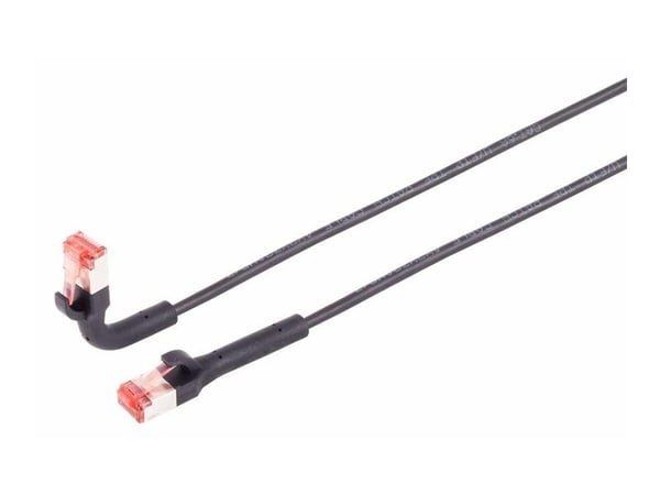 Lanview Flex-Angle - Patch-kaapeli - RJ-45 (uros) – RJ-45 (uros) - 5 m - 3,6 mm - U/FTP - CAT 6a - kierteetön - musta