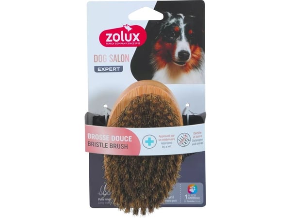Zolux myk trebørste til hund med lang pels DOG SALON