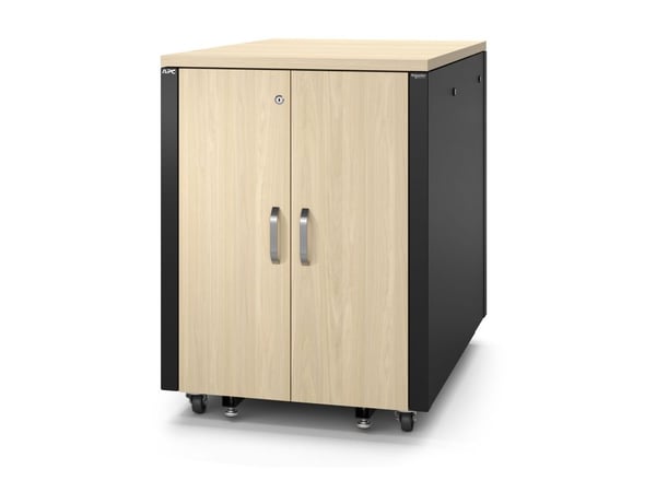 APC NetShelter - Rack (horisontal) - lydisolert - AC 230 V - lønn - 17U - 19"
