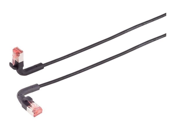 Lanview Flex-Angle - Patch-kaapeli - RJ-45 (uros) – RJ-45 (uros) - 5 m - 3,6 mm - U/FTP - CAT 6a - kierteetön - musta
