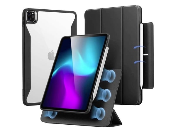 ESR Rebound Hybrid Case 360 nettbrettdeksel til Apple iPad Pro 13 (M4, 2024) 33 cm (13) - bokstøtte sort, transparent