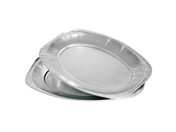 Serveringsfad, ABENA, 33,2x23,5cm, sølv, aluminium - (100 stk.)