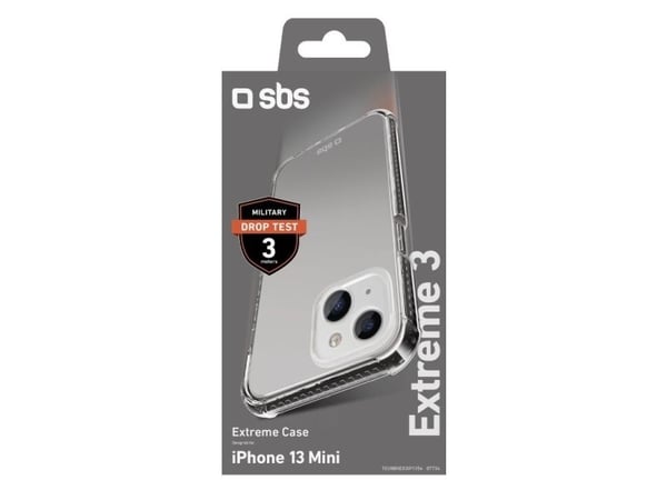 SBS TEUNBKEX3IP1354, Suojus, Apple, iPhone 13 Mini, 13,7 cm (5.4"), Läpinäkyvä