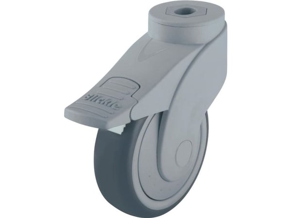 Blickle styrehjul med brems 744739 LWG-TPA 101KF-11-FI, hjuldiameter 100 mm, bæreevne maks. 100 kg (1 stk)