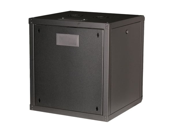 ROLINE 26.21.0005, Veggmonterbar hylle, 12U, Nøkkellås, Rack skinner, 28 kg, Sort