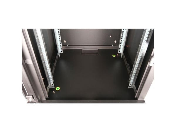 ROLINE 26.21.0005, Veggmonterbar hylle, 12U, Nøkkellås, Rack skinner, 28 kg, Sort