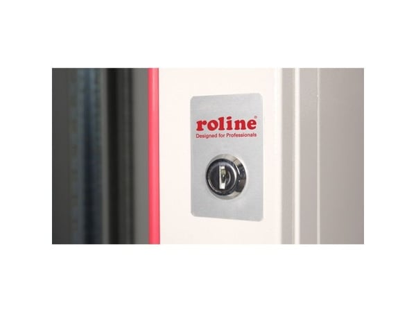 ROLINE 26.21.0008, Väggställ, 20U, Nyckellås, Rackskenor, 35 kg, Grå