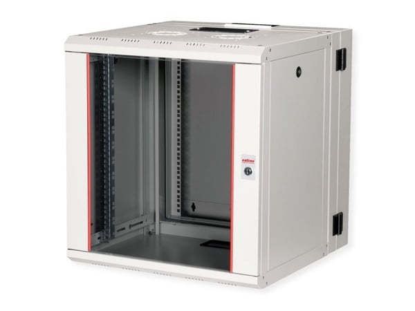 ROLINE 26.21.0012, Väggställ, 12U, 50 kg, Nyckellås, Rackskenor, 34,9 kg