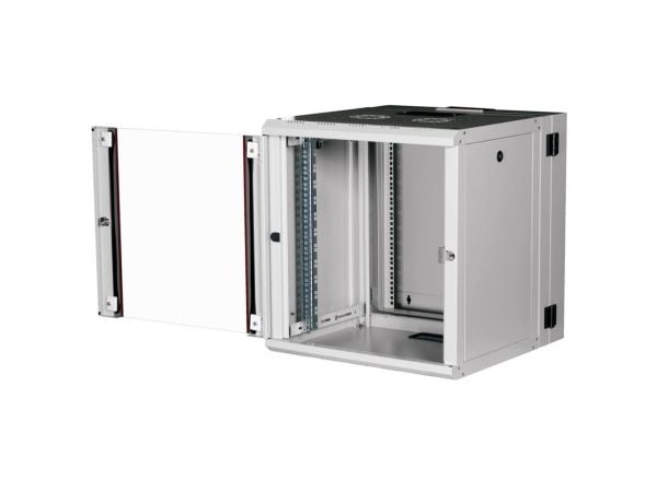 ROLINE 26.21.0012, Veggmonterbar hylle, 12U, 50 kg, Nøkkellås, Rack skinner, 34,9 kg