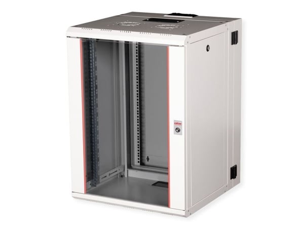 ROLINE 26.21.0013, Väggmonterad rack, 16U, 50 kg, Knapplås, Kuggskenor, 44,2 kg
