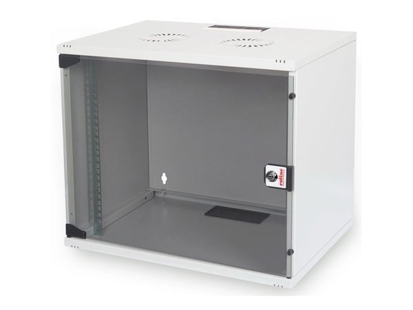 ROLINE 26.21.0016, Veggmonterbar hylle, 7U, Nøkkellås, Rack skinner, 9,5 kg, Grå