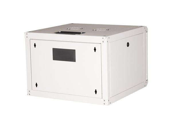 ROLINE 26.21.0001, Veggmonterbar hylle, 7U, Nøkkellås, Rack skinner, 18 kg, Grå