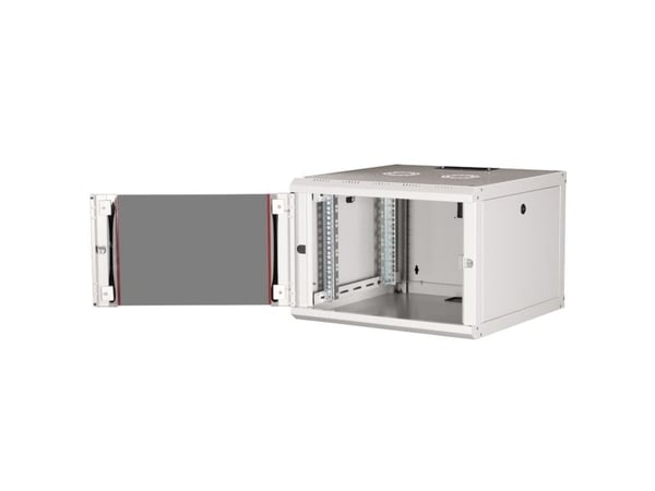 ROLINE 26.21.0001, Veggmonterbar hylle, 7U, Nøkkellås, Rack skinner, 18 kg, Grå