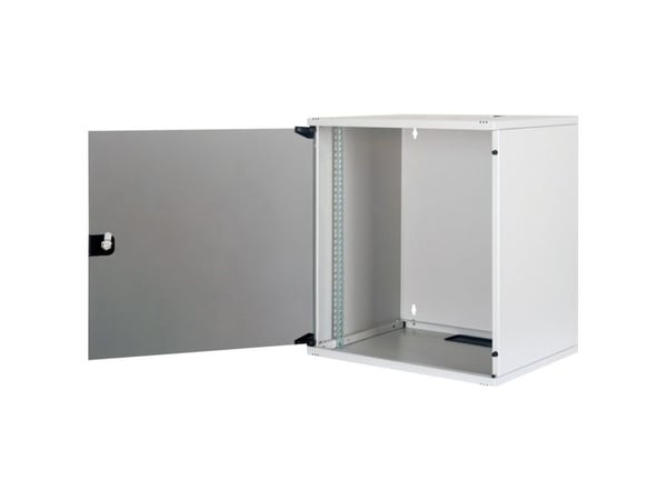 ROLINE 26.21.0018, Veggmonterbar hylle, 12U, Nøkkellås, Rack skinner, 13,5 kg, Grå