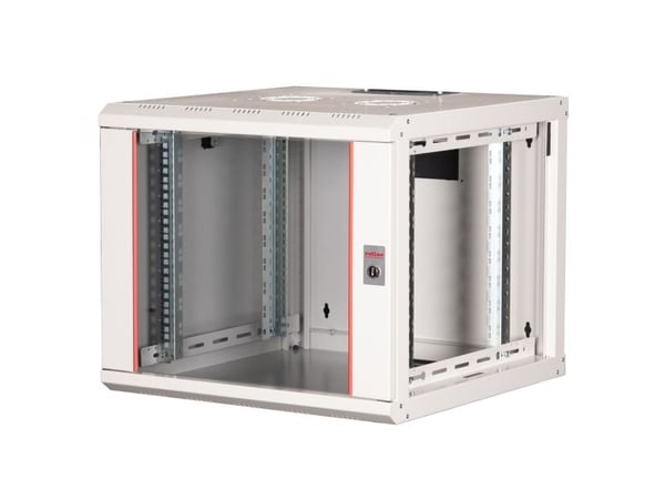 ROLINE 26.21.0003, Veggmonterbar hylle, 9U, Nøkkellås, Rack skinner, 12,2 kg, Grå